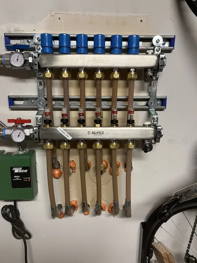 Plumber performing Gas Leak Detection at a residential property in Connerton